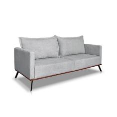 Sofá 2 Lugares Zeus Linho Bouclê Cinza Claro 160 cm - Modern