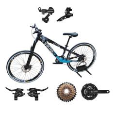 Bicicleta Vikingx Aro 26 Tuff 25 24v Cambio Shiamano Traseiro Dianteir
