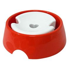 Furacão Pet Bebedouro Plástica Pop Pelos Longos N.3 1 000Ml Vermelho Para Cães