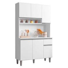 Armário para Cozinha Ambiente Kit Márcia Branco Brilho - ajl