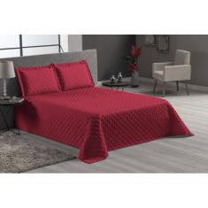 Kit jogo de cama vermelho casal padrão 3 peças luxo veneza