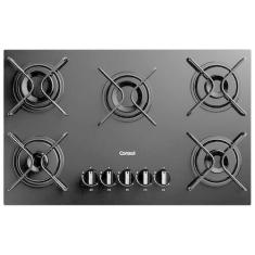 Cooktop 5 Bocas a Gás Consul GLP Preto Superautomático CD075BE, Preto,