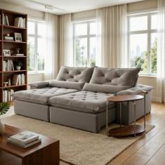 Sofá Retrátil e Reclinável 3 Lugares 280cm Diamond Super Pillow - Mont