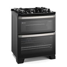 Fogão 5 bocas Electrolux FE5DB com Duplo Forno, Preto, 220V