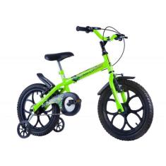 Bicicleta Aro 16 Infantil Track Bikes Dino Neon Amarelo