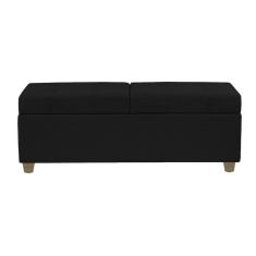 Recamier Bau Paris 1,20M Suede Preto - Clique Decor
