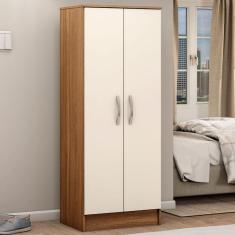Armário Multiuso Viena 2 Portas Amêndola Touch/Off White - Demóbile