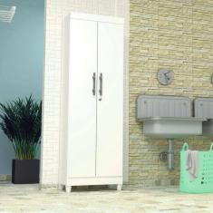 Armário Multiuso 2 Portas 5 Prateleiras Line Vila Rica Branco