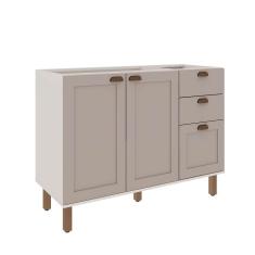 balcão de cozinha sem tampo iluminata 2 pt 3 gv branco e 