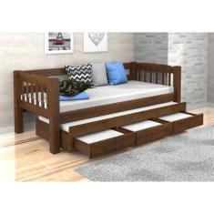 Bicama madeira com 3 gavetas - Italia