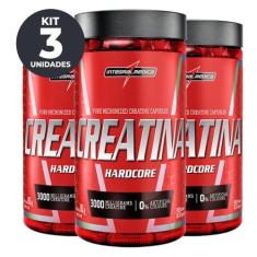 Creatina Pura 120 Caps Hardcore Integral Kit 3 Potes - IntegralMedica