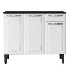 Balcão De Cozinha Aço Itatiaia 3 Portas 1 Gaveta Com Tampo, Rose Branc