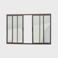 Janela Confort 4 Folhas Vidro Liso 120cm x 150cm Brimak