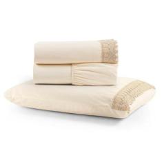 Jogo De Lençol Rubi Solteiro 3 Pçs 100% Algodão 200 Fios Ponto Palito 