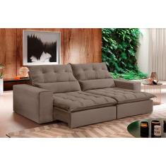 Sofá Retrátil E Reclinável Orion 2,90m 05 Lugares Txr Bege