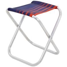 Banqueta de Praia Tramontina Fiji em Alumínio com Assento Azul Escuro e Laranja 92900300