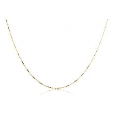 Colar Com Corrente De Bolinha E Palito Folheado Em Ouro 18k