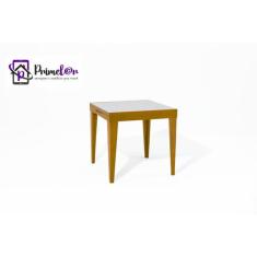 Mesa De Jantar Extensível 0.80 a 1.20 Com Vidro Pés Madeira Tock