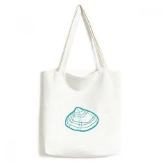 Bolsa de lona com ilustração verde Marine Life Scallop bolsa de compras casual