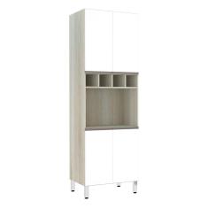 Paneleiro com Nicho de Microondas Luciane 70cm 4 Portas e 1 Nicho Luci