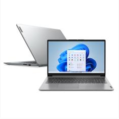 Notebook Lenovo ideaPad 1i, Intel Core i7 1255U, 12GB 512GB SSD, Tela de 15,6", Cloud Grey - 82VY000PBR