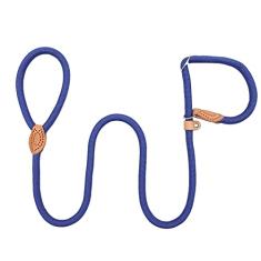 Coleira para cães com guia deslizante e gancho de pressão, corda trançada ajustável de 1,27 cm x 1,2 m, durável, sem puxão, para animais de estimação, treinamento forte, guia de caminhada, guia