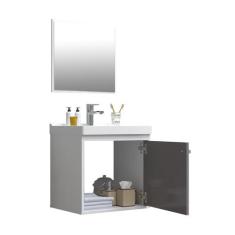 Gabinete Banheiro Em Mdf Com Pia Cuba - Veneto - Riverzza