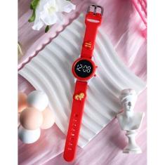 Relógio Infantil Digital Led Redondo pulseira silicone Desenho animado 3D flor urso eletrônico esporte Lançamento moda