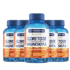 Kit 5 Cloreto De Magnésio P.A. Catarinense 100 Comprimidos