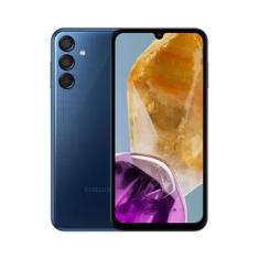 Celular Samsung Galaxy M15 5G, 128GB, 4GB RAM, Câmera Tripla 50MP, 6.000mAh, Azul Escuro