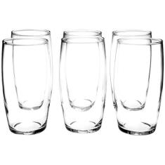 Jogo de Copos de Vidro 300ml 6 Peças Nadir - Oca Long Drink, Transpare