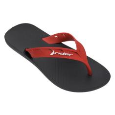 Chinelo Masculino Grendene Rider Street AD 11573 NF, Preto, Vermelho, 