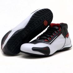 Tênis motociclista em couro legítimo várias cores semi impermeável resistente a água-Masculino