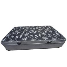 Cama Box Baú Solteiro Conjugado, (com colchão acoplado) em Suede Cinza