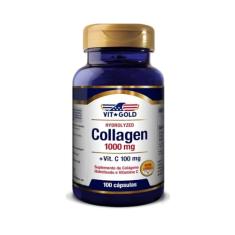 Colágeno Hidrolisado 1.000mg com Vitamina C Vitgold - 100 cápsulas