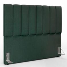 Cabeceira Cama Box Casal 140 cm Dália W01 Linho Verde Musgo - Lyam Dec