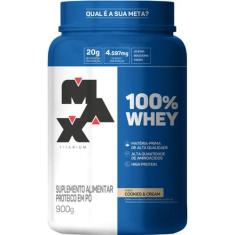 Suplemento Em Pó Max Titanium 100% Whey Protein Pote 900gr, 1 Unidade,