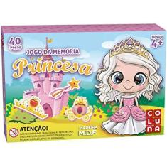 Jogo Da Memoria Em Madeira Princesas 40 Pecas - COLUNA