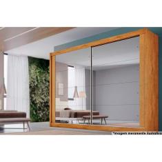Guarda Roupa Casal 2 Portas c/ Espelho e 4 Gavetas Creta Flex Peroba/Peroba ou Off White - Europa