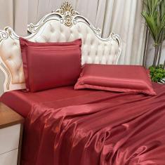 Jogo De Cama Lençol Queen Luxo Charmousse 4 Peças - Vermelho