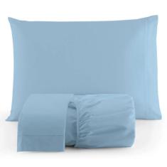 Lençol Casal 3 Peças Algodão 400 Fios Conforto e Qualidade - Gaby enxo