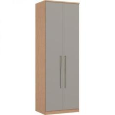 Módulo de Guarda Roupa 2 Portas 2 Gavetas com Cabideiro Elegance Cinza