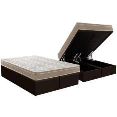 Cama Box Baú Queen: Colchão Espuma D33 Paropas / EP Confort Ultra Firm