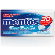 Pastilha Mentos Clear Breath Peppermint com 35g 35g