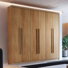 Guarda Roupa Casal 6 Portas 2 Gavetas Veracruz Marromlle