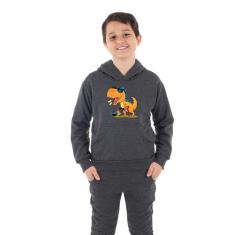 Moletom Canguru Infantil Menino Dino Guitarra Benellys-Masculino