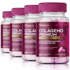 Kit 4x Colágeno Premium com Ácido Hialurônico - 2,5g de Peptídeos Bioa