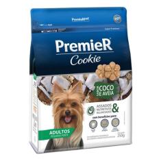 Biscoito Premier Cookie Cães Adultos Pequeno sabor Côco e Aveia 250 g 