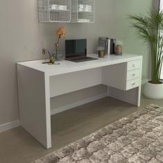 Mesa para Escritório com 3 Gavetas ME4113 Tecno Mobili Branco