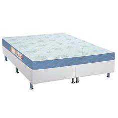 Cama Box Queen: Colchão Espuma D45 Castor Sleep Max + Base CRC Courano